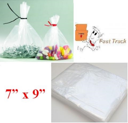 10000 x HEAVY DUTY CLEAR 7" x 9" PLASTIC FOOD APPROVED BAGS 200 GAUGE FAST 10000 x HEAVY DUTY CLEAR 7" x 9" PLASTIC FOOD APPROVED BAGS 200 GAUGE FAST