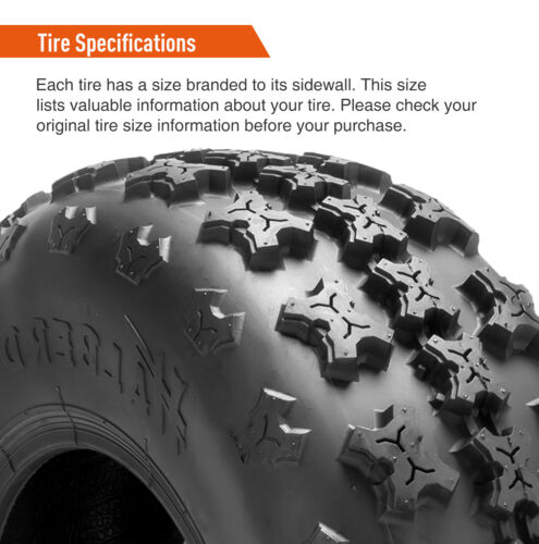 Set Of 2 22X7-10 ATV Tires 4Ply 22X7X10 Eco-Friendly Tubeless Replacement Tyres - Picture 4 of 11