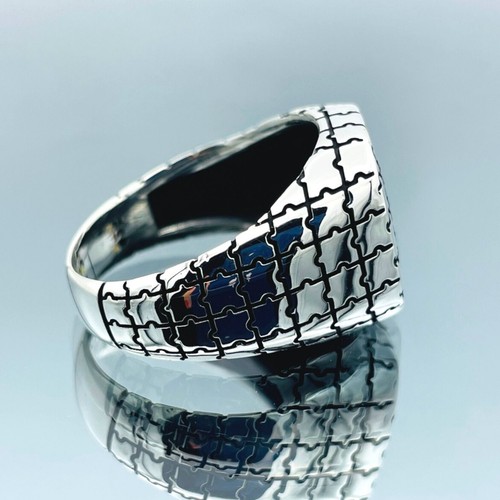 Men and Women Fashion Cool 925 Sterling Silver Ring Turkish Handmade Gift Him - Picture 5 of 10