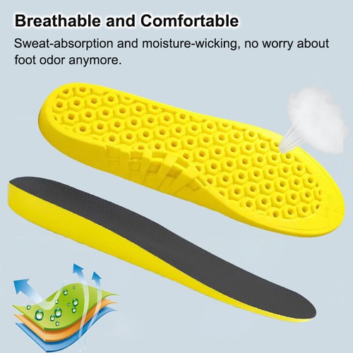 Latex Orthotic Shoe Insoles Heel Arch Support Plantar Fasciitis Flat Feet Sports - Picture 9 of 17