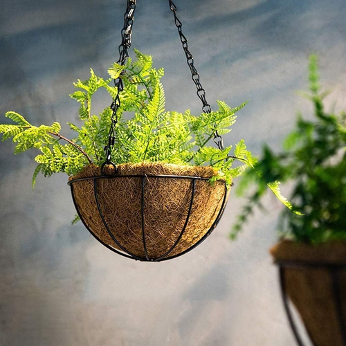 5PCS Metal Hanging Planters Basket with Coco Coir Liner 12 Inch round Wire Plant - Picture 6 of 12