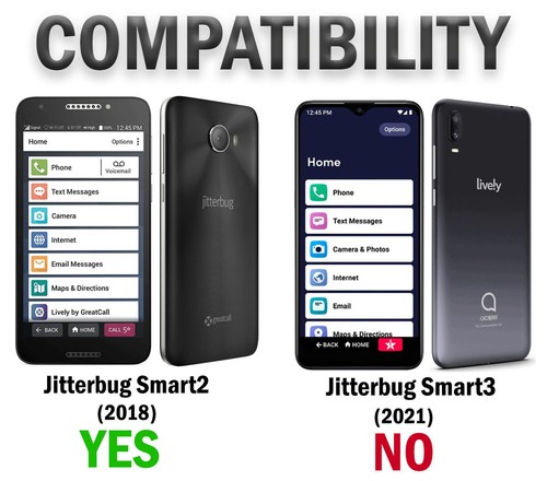 Black Flex Gel TPU Skin Case Cover for for GreatCall Jitterbug Smart2 - Bild 7 von 7