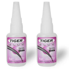 TIGER Glue for Billiard Pool Cue Tips 1 oz, 2-Pack - AUTHORIZED DEALER