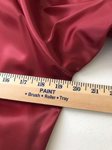 Vtg 90s Youth XS Baseball Jacket Burgundy Blank Satin Nylon USA Bomber NEW *READ - Picture 8 of 12