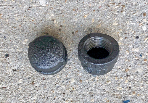 LOT of 9 ~ LDR Pipe Decor 1/2" Black Pipe Caps ~ FREE SHIPPING - Picture 3 of 4