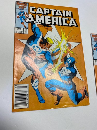 2x Captain America #327 (1987) Super Patriot 1st Walker Cover Newsstand VF NM - Picture 6 of 7