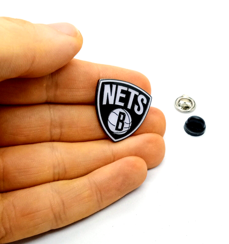 BROOKLYN NETS PIN Basketball NBA Team Gift Enamel Hat Backpack Lapel Brooch - Picture 3 of 4