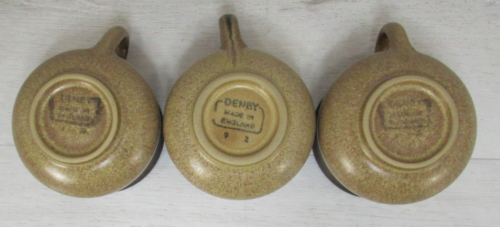Denby Romany Set 6 Mugs/Cups 2 tone Brown Stoneware Made in England - Picture 13 of 15