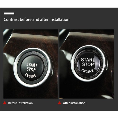 Black Start/Stop Engine Button Cover And Ring Trim For BMW E90 E92 E93 2009-12 - Picture 10 of 12