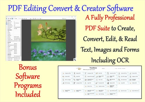 Portable PDF Editor Edit Software Convert Text Objects Forms and Images   - Picture 1 of 1