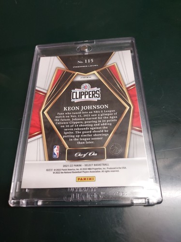 2021-22 Panini Select Keon Johnson L.A.Clippers Rookie Black Disco Prizm #1/1 - Picture 4 of 6