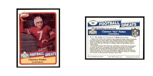 Carte da calcio CMC Swell Ace Parker 1989 #92 - Foto 3 di 3