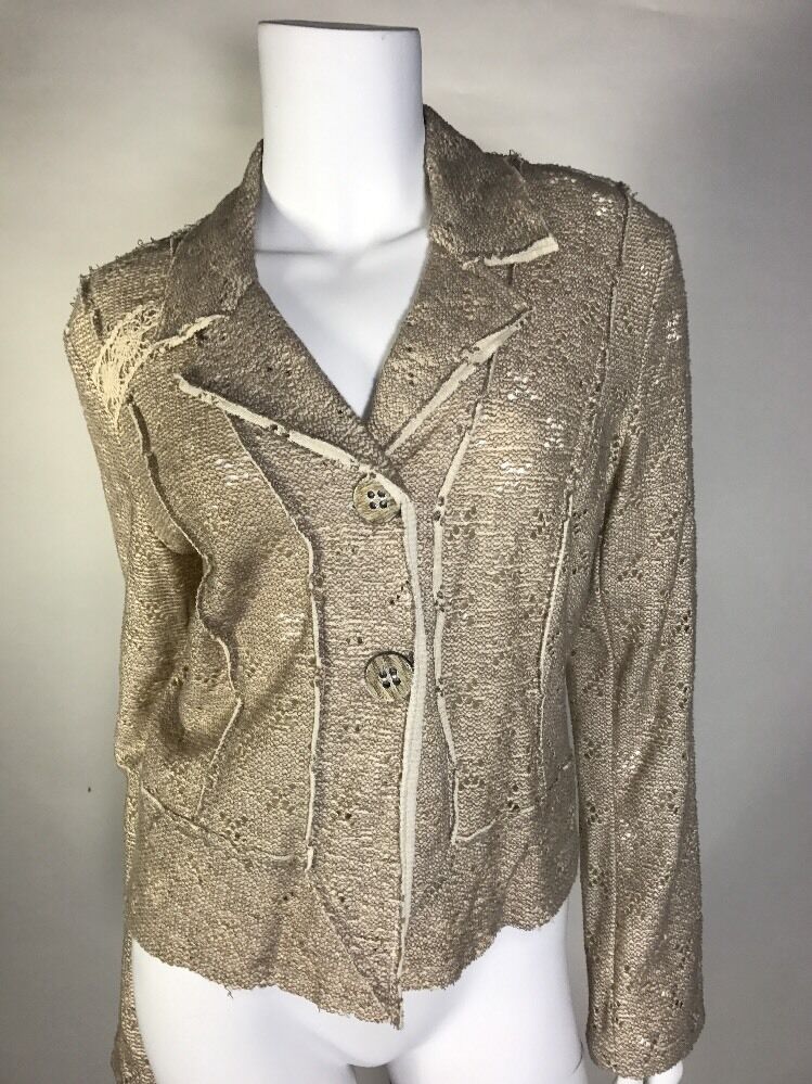 NWT T Studio Therapy SZ 42 US Retail 139 Woman Blazer Made In Beige NWT T Studio Therapy SZ 42 US Retail 139 Woman Blazer Made In Beige