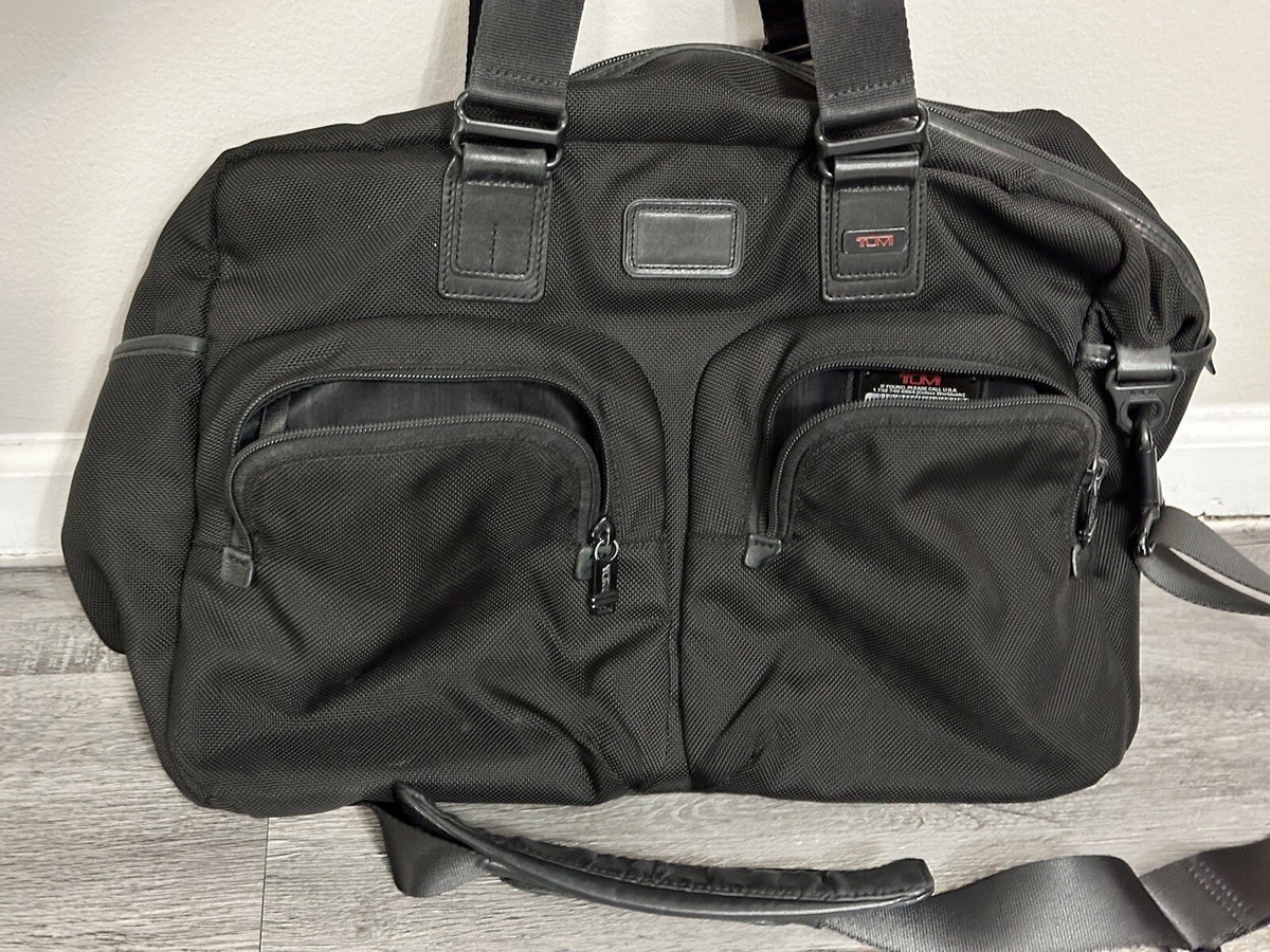 Tumi “Everett” Essential Tote – Black Distressed Leather