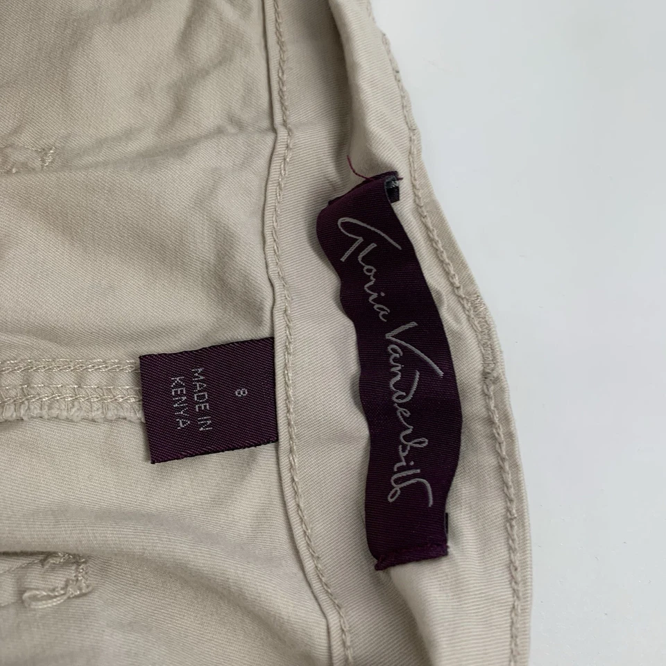 Pantalones Cortos Carga Gloria Vanderbilt Talla 8 Mujer Caqui Crema Informales Exterior M Foto 3 de 4