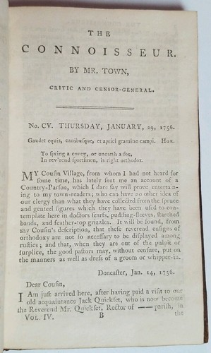 1793 THE CONNOISSEUR 4 Vols Bonnell Thornton George Colman London Satirical - Imagen 10 de 12
