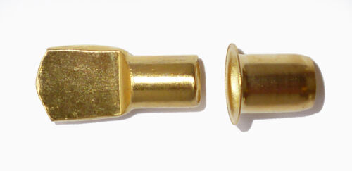 7mm Plug In Shelf Support Stud Spade + INSERT for 7.5mmØ Hole E/B N/P Bookcase - Picture 3 of 4