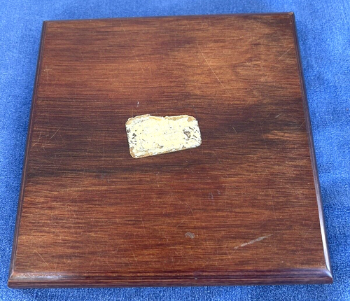 Vintage SHUR WOOD TARGET ASCHENBECHER Birke furniertes Holz 5 3/4" quadratisch Mid-Century - Bild 4 von 7