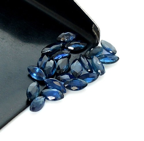 4x2 mm Natural Blue Sapphire Marquise Cut Lot 21 Pcs 2.41 CTS Loose Gemstones - Picture 4 of 6