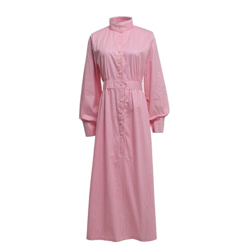 Victorian Women Edwardian Maid Dress Housekeeper Servant Walking Dress Apron - Picture 20 of 32