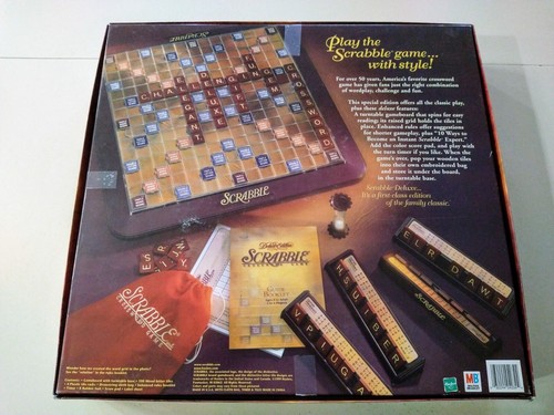 Scrabble Deluxe Edition Turntable Crossword Game 1999 Hasbro 100% Complete - Picture 5 of 5