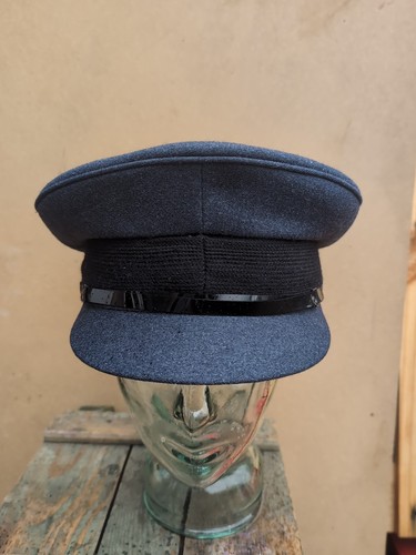 Oficial de la RAF Nº 1 Vestido de Servicio Uniforme Gorra Pico Talla UK7 (57 cm) RAFAC Sin Insignia - Imagen 11 de 15