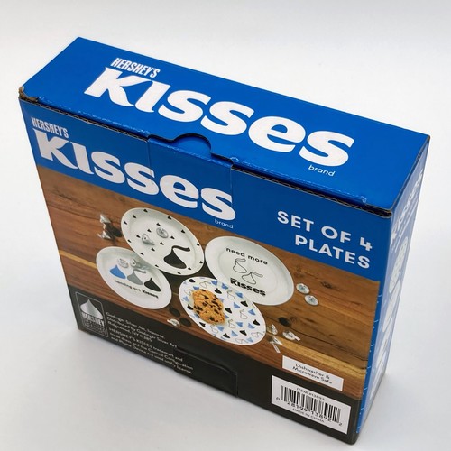 Hershey's Kisses Porcelana Cerámica Platos de Postre 6" Juego de 4 Diseños Redondos Nuevo en Caja - Imagen 4 de 10