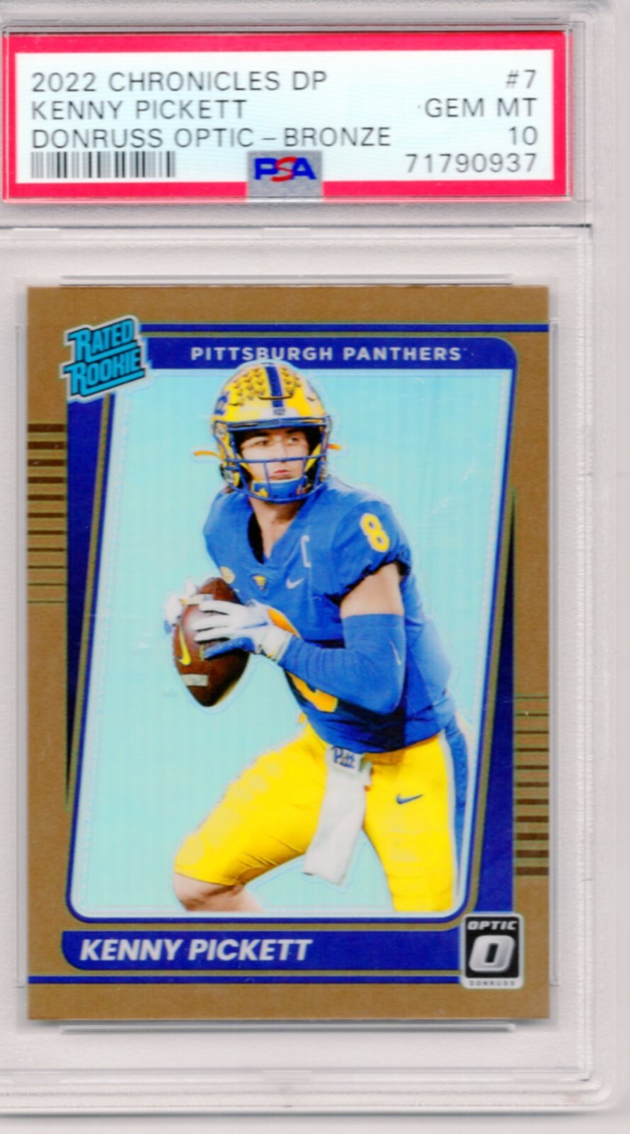 Kenny Pickett Panini Chronicles Draft Picks Donruss Optic #7 Bronze