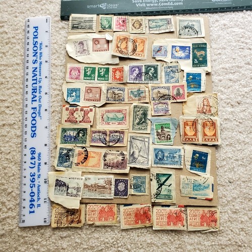 RAR Lot 57 alte Ausland Briefmarken gemischt gestempelt gebraucht Sammlerstücke - Bild 2 von 2