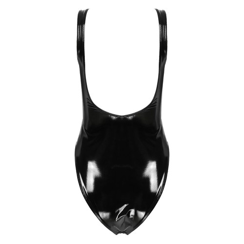Body de charol Wet Look para mujer Open Cups camiseta Catsuit brillante de una pieza DE - Imagen 21 de 91
