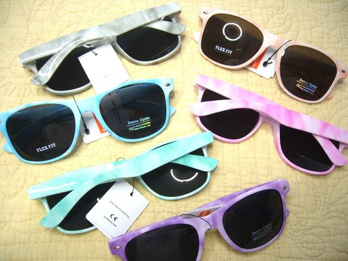 Women's Sunglasses Retro 80's Tie Dye Flex Arms Men's Wayfare Sunglasses WF01T - Picture 1 of 18