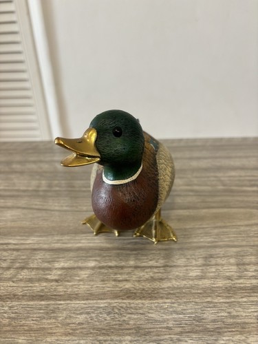 Par de estatuillas esculturas vintage de patos Elli Malevolti con picos de latón Italia - Imagen 6 de 24