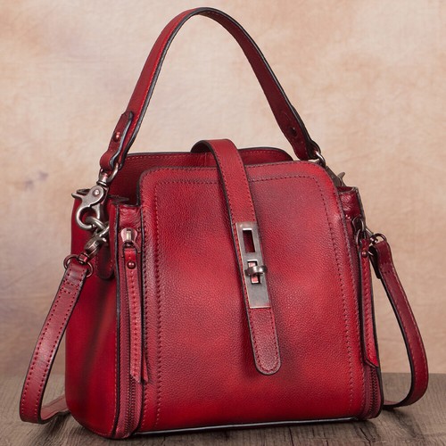 Genuine Leather Purses and Handbags for Women Vintage Crossbody Shoulder Bag - Picture 3 of 15