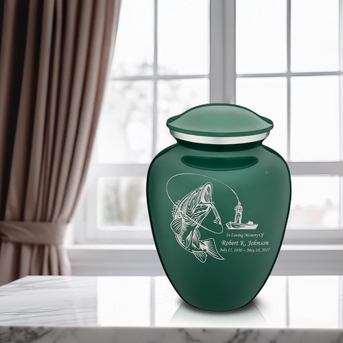 Geturns Adult Custom Engraved Fishing Cremation urns for human ashes - Picture 13 of 32