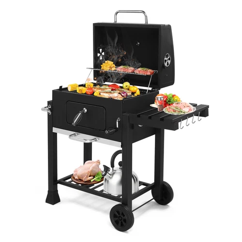 Heavy Duty 46-Inch Charcoal Grill BBQ Barbecue Smoker Outdoor Pit Patio Cooker
