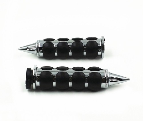 1" Spike HAND GRIPS For Honda VN VT Kawasaki Suzuki Yamaha Harley Chopper Street - Picture 9 of 9