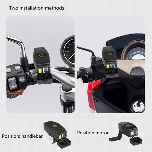 Handlebar USB Charger 24V 36V 48V 60V QC3.0 Fast Charging Adapter Phone - Picture 13 of 20