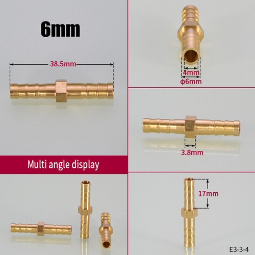Brass Hose Fitting Barb Male Female Thread Straight Connector Coupler 5mm-25mm - Picture 9 of 16