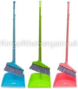 Dust Pan /& Brush Set Dustpan Sweeping Easy Handle Broom Cleaning Floor Sweeper