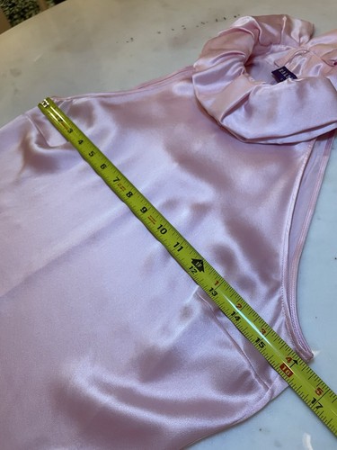 Ralph Lauren Collection Purple Label Ruffle Collar Silk Blouse Tie Neck Pink 2 - Imagen 3 de 11