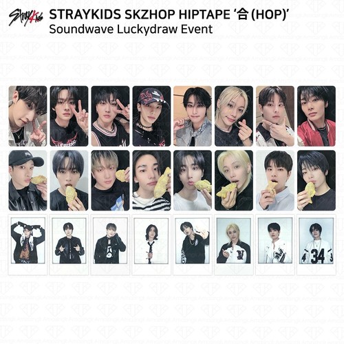 Stray Kids SKZHOP HIPTAPE 合 HOP Soundwave Lucky Draw Polaroid cartolina fotografica KPOP - Foto 1 di 72