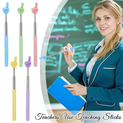 Retractable Finger Pointer Stick Telescopic Finger Teaching Stick Accs Decor