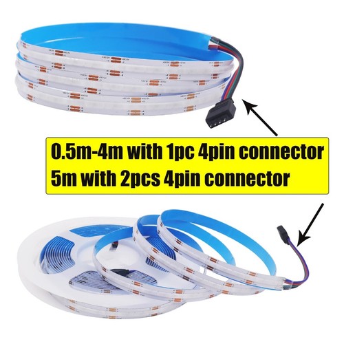 DC 12V 24V RGB COB LED Strip 576 840LEDs/M TV BackLight Home Decor IP67 / IP44 - Picture 7 of 26