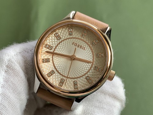 RELOJ PARA MUJER FOSSIL BQ1576 esfera plateada correa de cuero marrón 5 ATM S/S CUARZO - Imagen 5 de 18