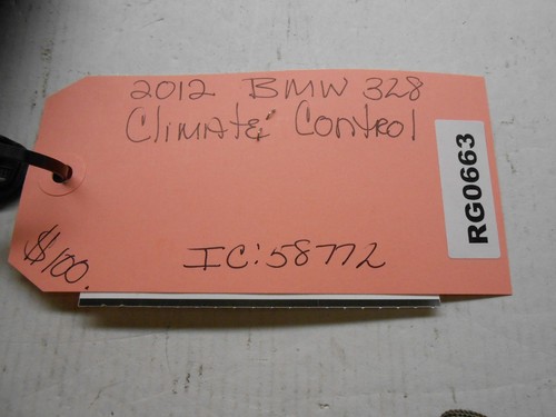 2012 BMW 328 CLIMATE CONTROL IC 58772 RG0663 - Picture 4 of 4