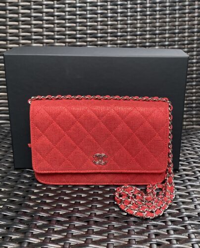 Chanel Wallet On Chain WOC Chevre Effect Red Silver HW O-MINI Bag | eBay Chanel Wallet On Chain WOC Chevre Effect Red Silver HW O-MINI Bag | eBay