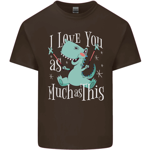 T-Rex I Love You Dinosaur Valentines Day Kids T-Shirt Boys Girls - Picture 51 of 77