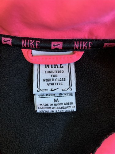 Youth Medium Nike soft shell black/pink full zip jacket - Picture 3 of 4