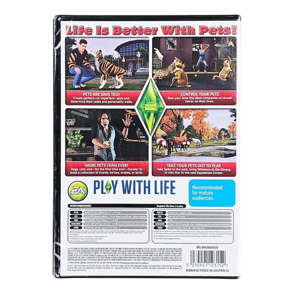 The Sims 3 (PC/Mac DVD-ROM, 2009) New & Sealed - Image 2 of 3