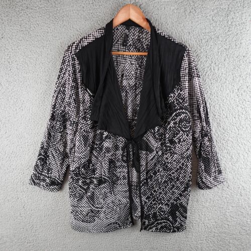 Taking Shape Womens Cardigan Medium Grey Open Long Sleeve Plus TS Knit Coprorate